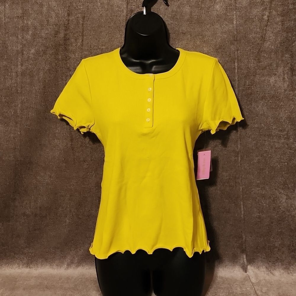 Riley & Rae Womens Knit Ribbed Blouse